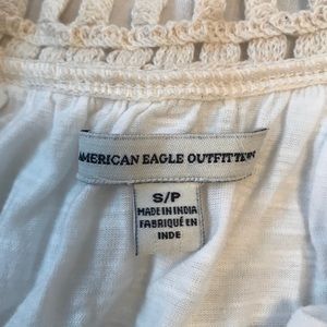 American Eagle white crochet crop top